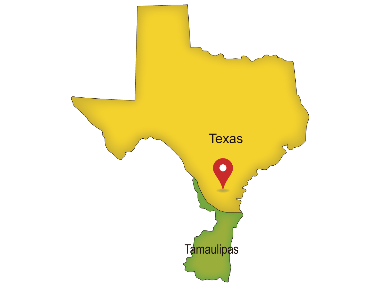 Border Crossing Falcon Dam Map